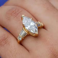 Marquise cut lab grown diamond with elongated pointed brilliant facets