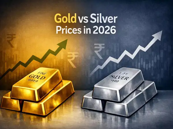 Gold and Silver market trend chart on a trading terminal